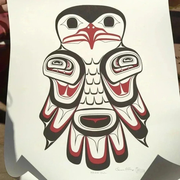 Indigenous Art Other - "Haida Owl" by Clarence  Mills